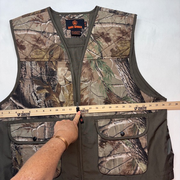 Game Winner XL 2XL Camo Hunting Vest‎ Quilted Padded Game Bag Pockets Men's - Picture 5 of 6